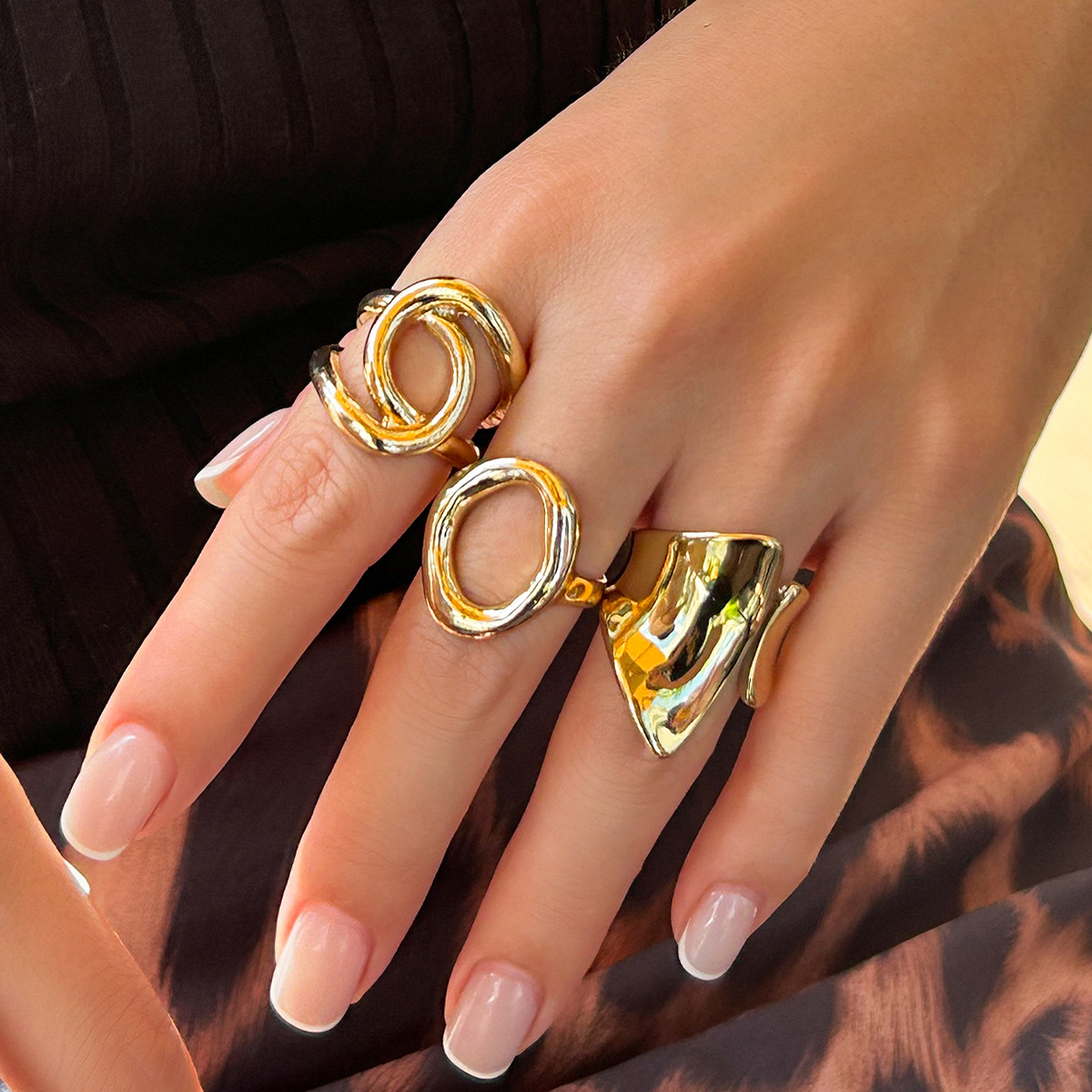 Vintage Punk Knuckle Rings Set - DIEZI 3 pz/set Nuovo Punk Moda