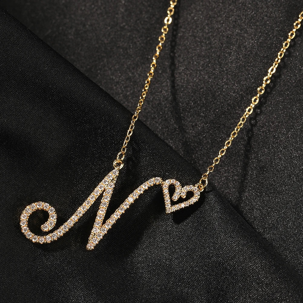 Initial Letter Necklace 18K Gold - Collana Personalizzata con Iniziale in Caratteri