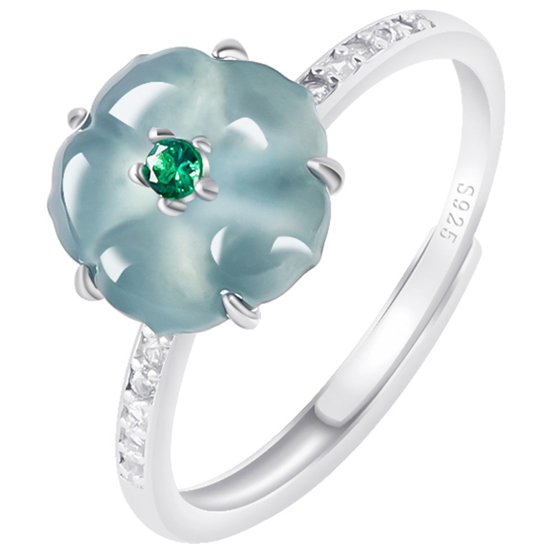 Rings - Anelli con Fiori in Giadeite Birmana