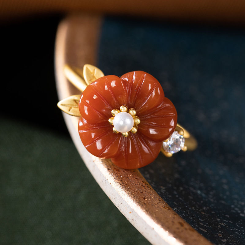 Rings - Anelli di fiori di giada naturale