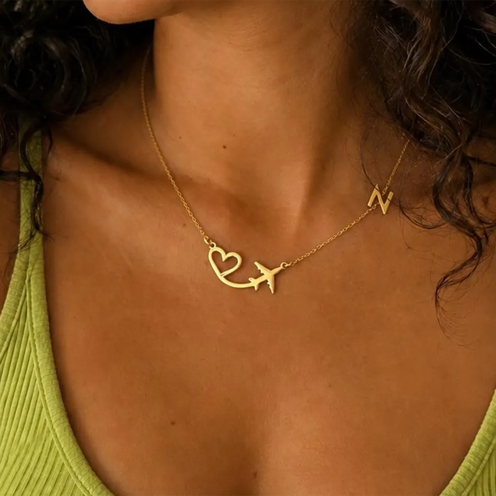 Custom Name Necklace Stainless Steel - Collana con ciondolo personalizzato a forma