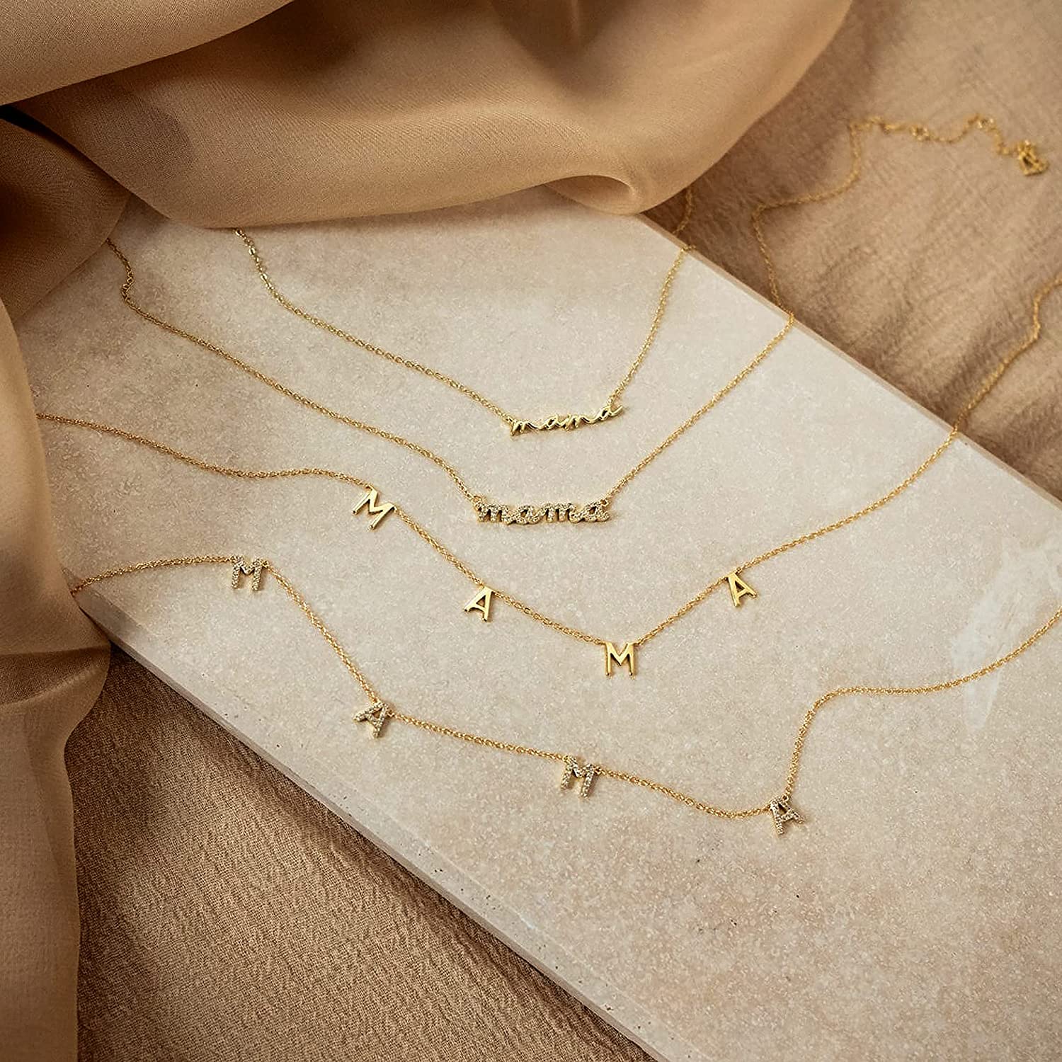 Initial Letter Necklace 18K Gold - GD Wholesale Elegante Regalo Gioiello Antiossidante