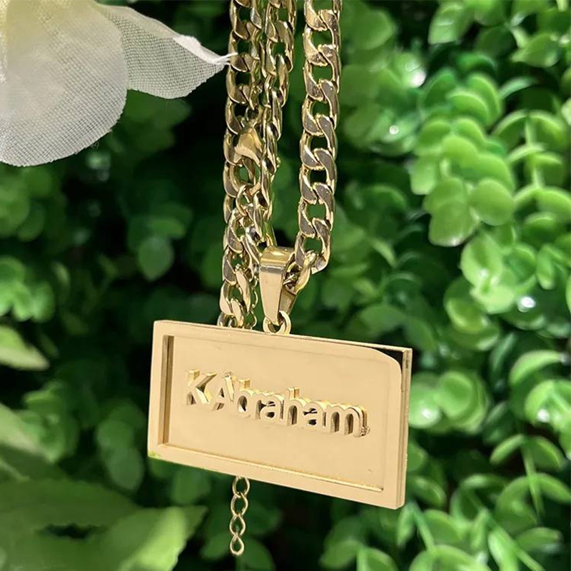 Custom Name Necklace Stainless Steel - Collana Hip Hop con nome personalizzato