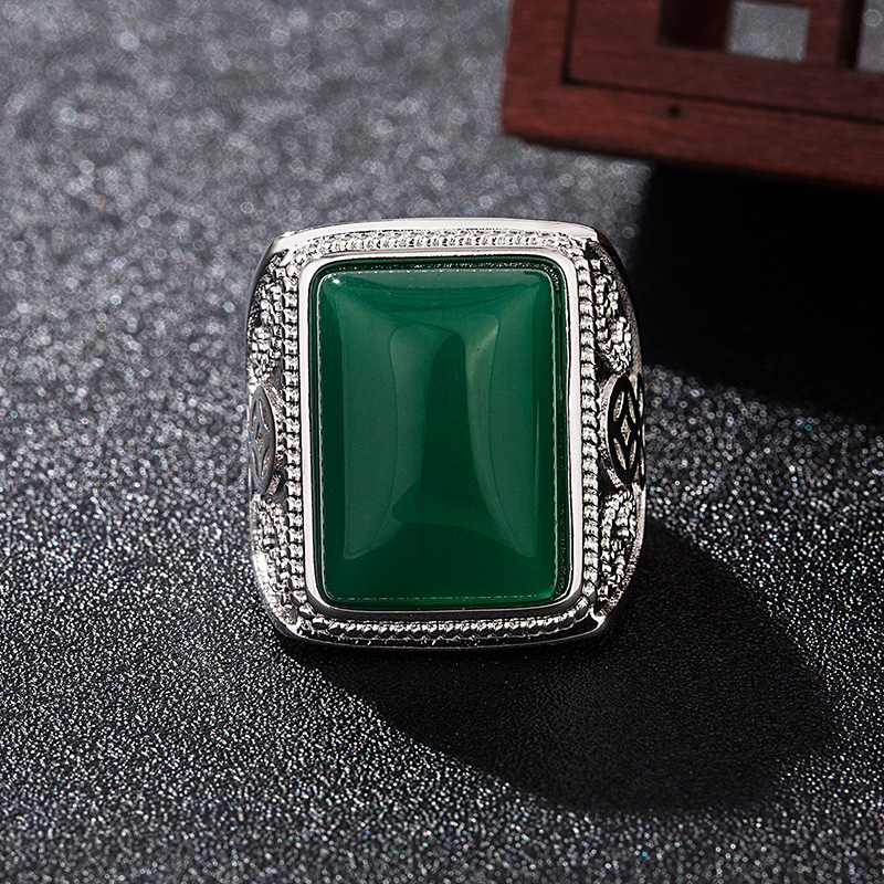 Rings - Anelli di giada naturale verde Designer