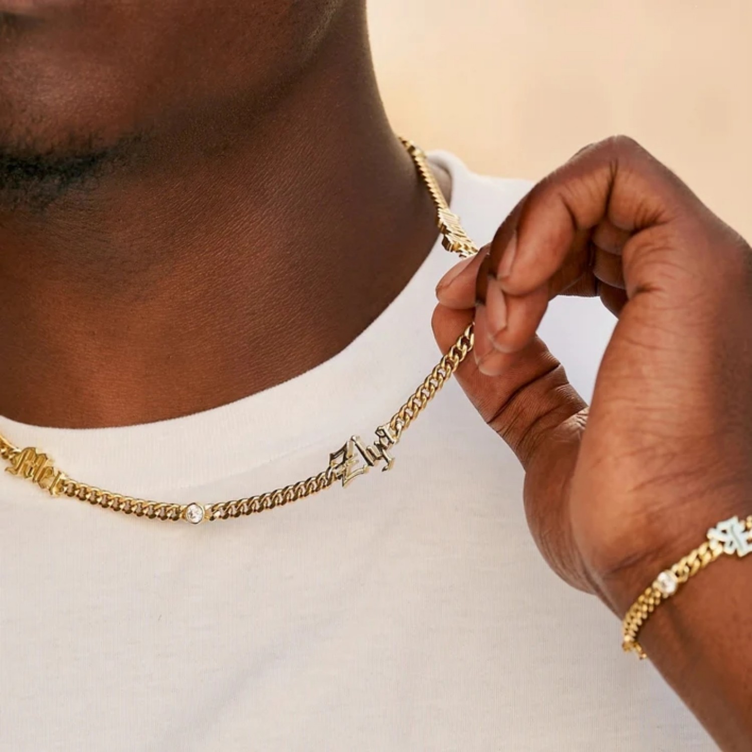Cuban Link Chain 12Mm - Collana con nome in stile Old