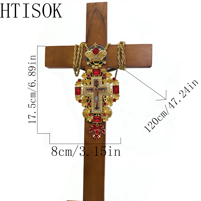 Cross Pendant Necklace Gold - Nuova Collana Premium con Croce Ortodossa