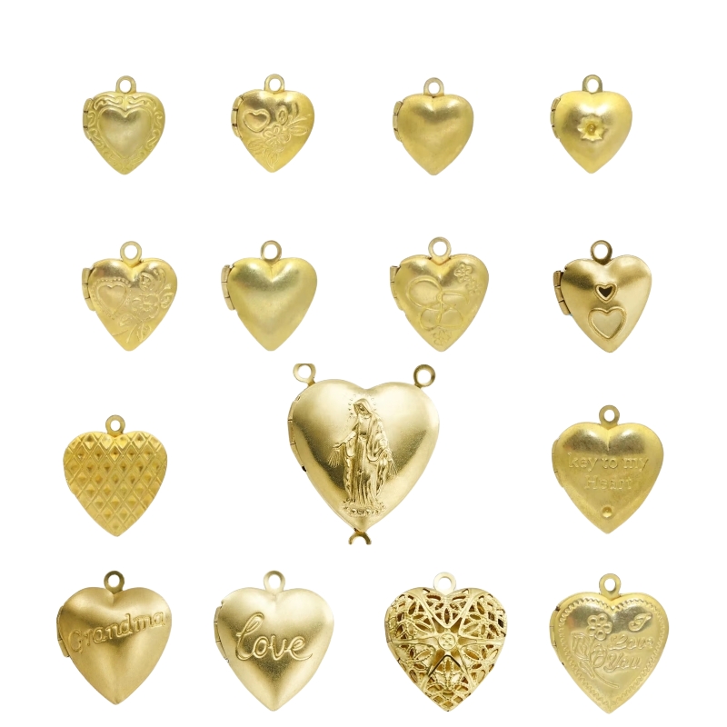 Heart Locket Necklace Photo - BoYuTe (50 pezzi/lottp) Ciondolo medaglione fotografico