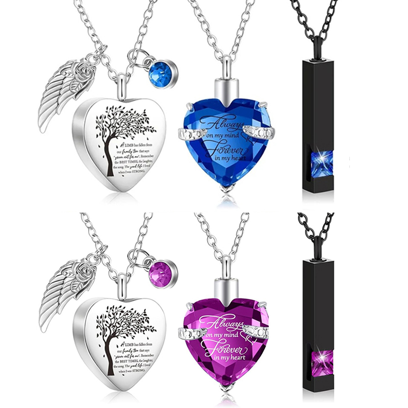 Heart Locket Necklace Photo - Collana con urna in 3 stili