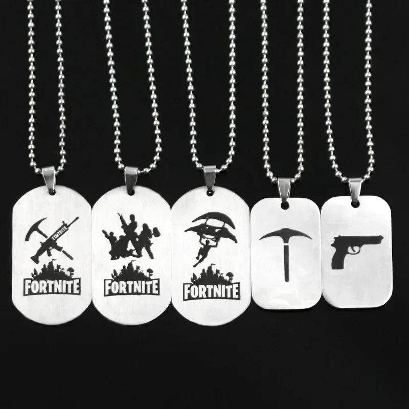 Anime Pendant Necklace - Collana Fortnite Anime in Acciaio Inossidabile,