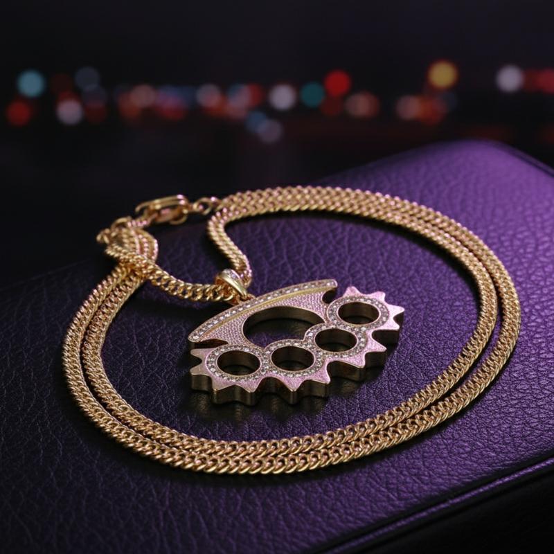 Layered Pendant Necklace Aesthetic - Collana con Ciondolo in Acciaio Inossidabile