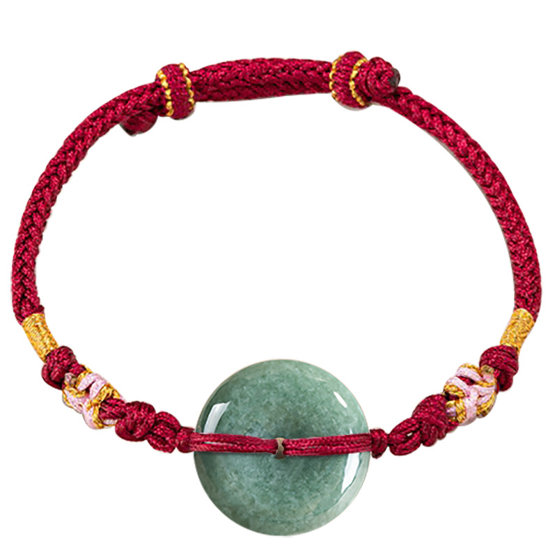 Bracelets - Bracciale a ciambella in giadeite verde