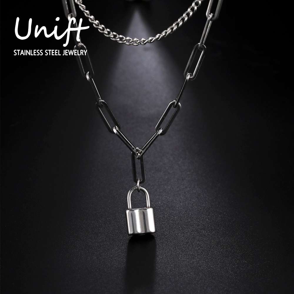 Layered Pendant Necklace Aesthetic - Unift Collana da uomo con ciondolo