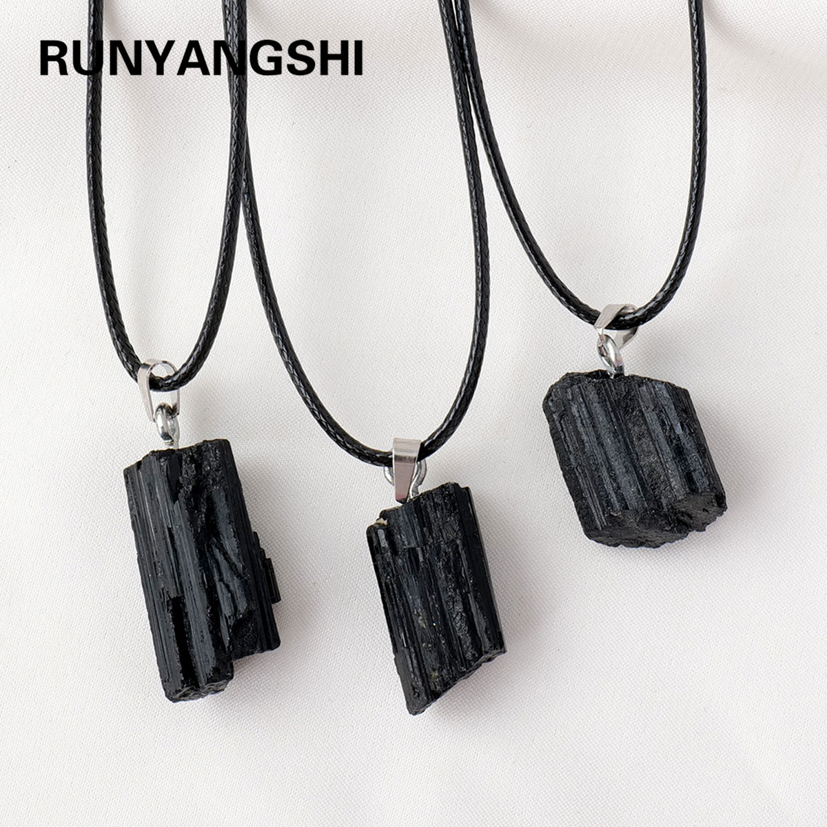 Crystal Pendant Necklace Natural Stone - 1PC cristallo naturale tormalina nera pietra