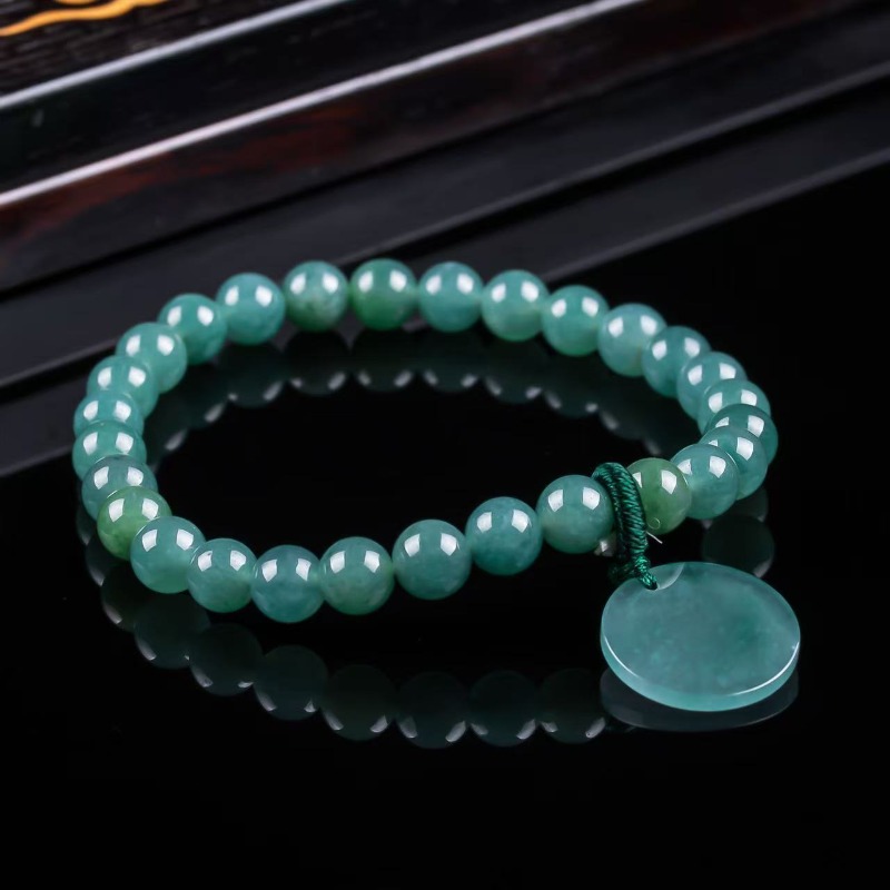 Bracelets - Bracciale in Giadeite Naturale Blu Acqua