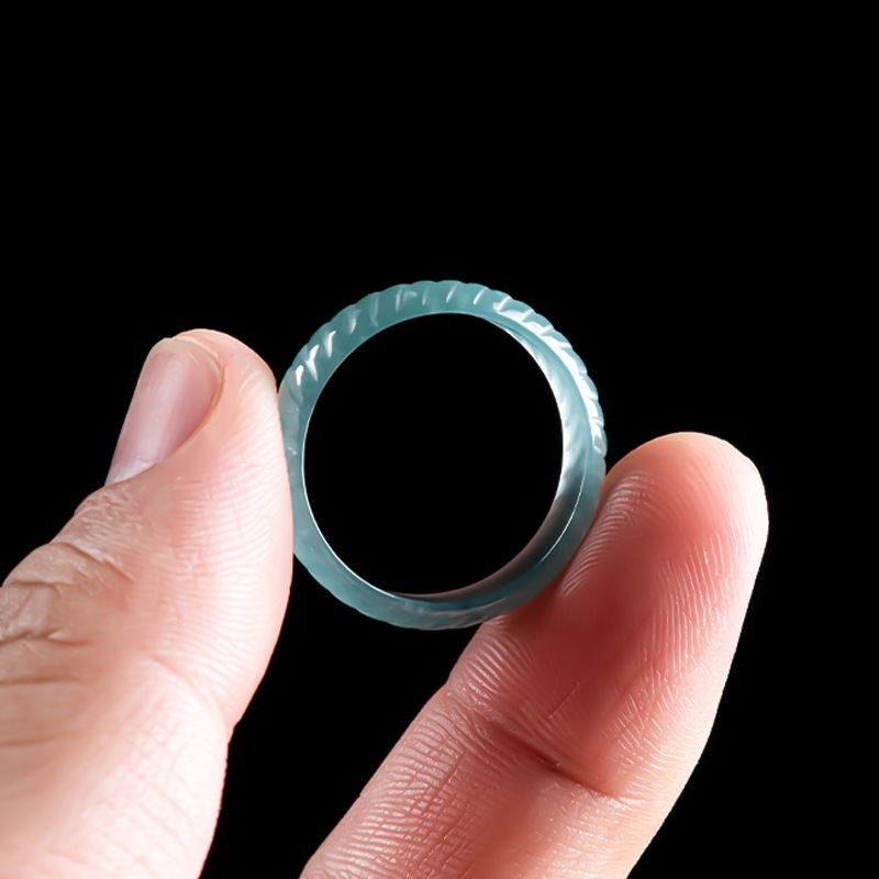 Rings - Anelli di Giada Birmana Blu Autentica,
