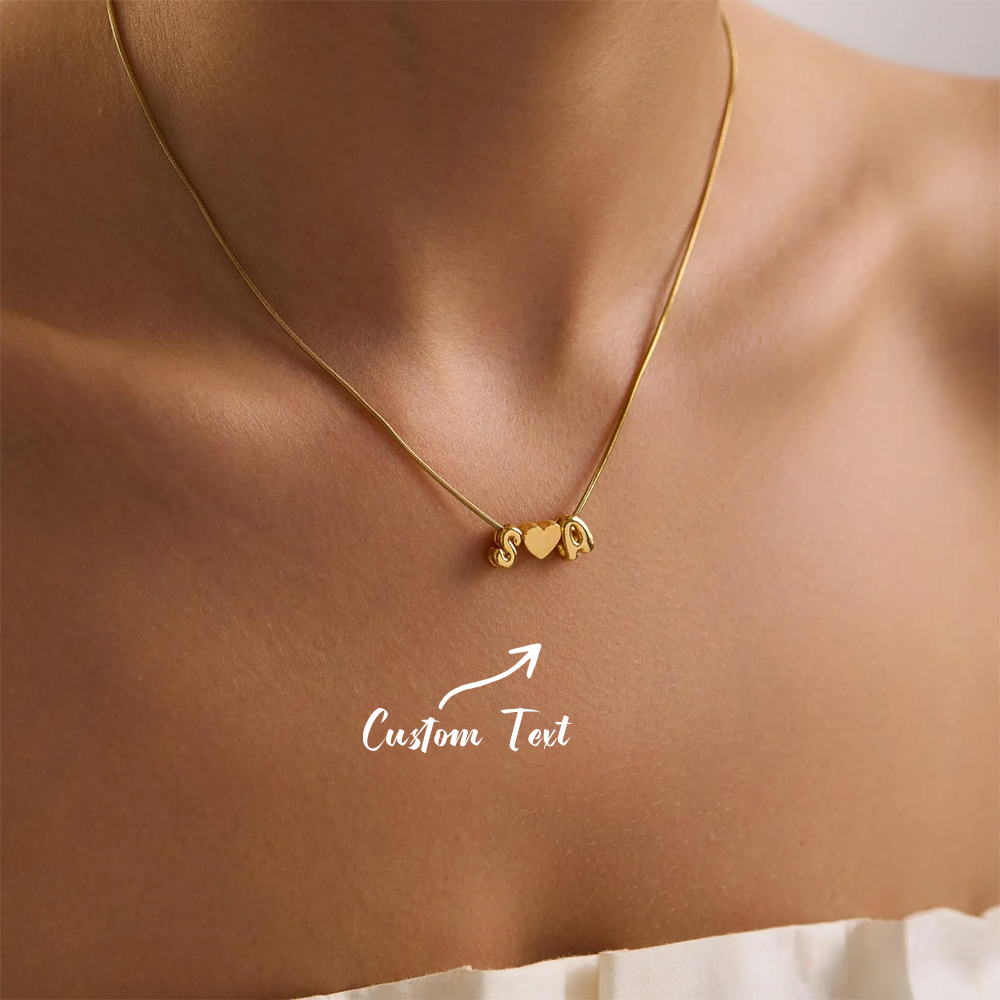 Custom Name Necklace Stainless Steel - Collana Personalizzata con Due Iniziali a