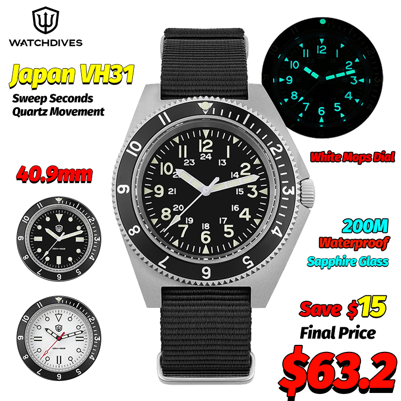 Watch Accessories - Watchdives WD1972 Orologio al quarzo Zaffiro