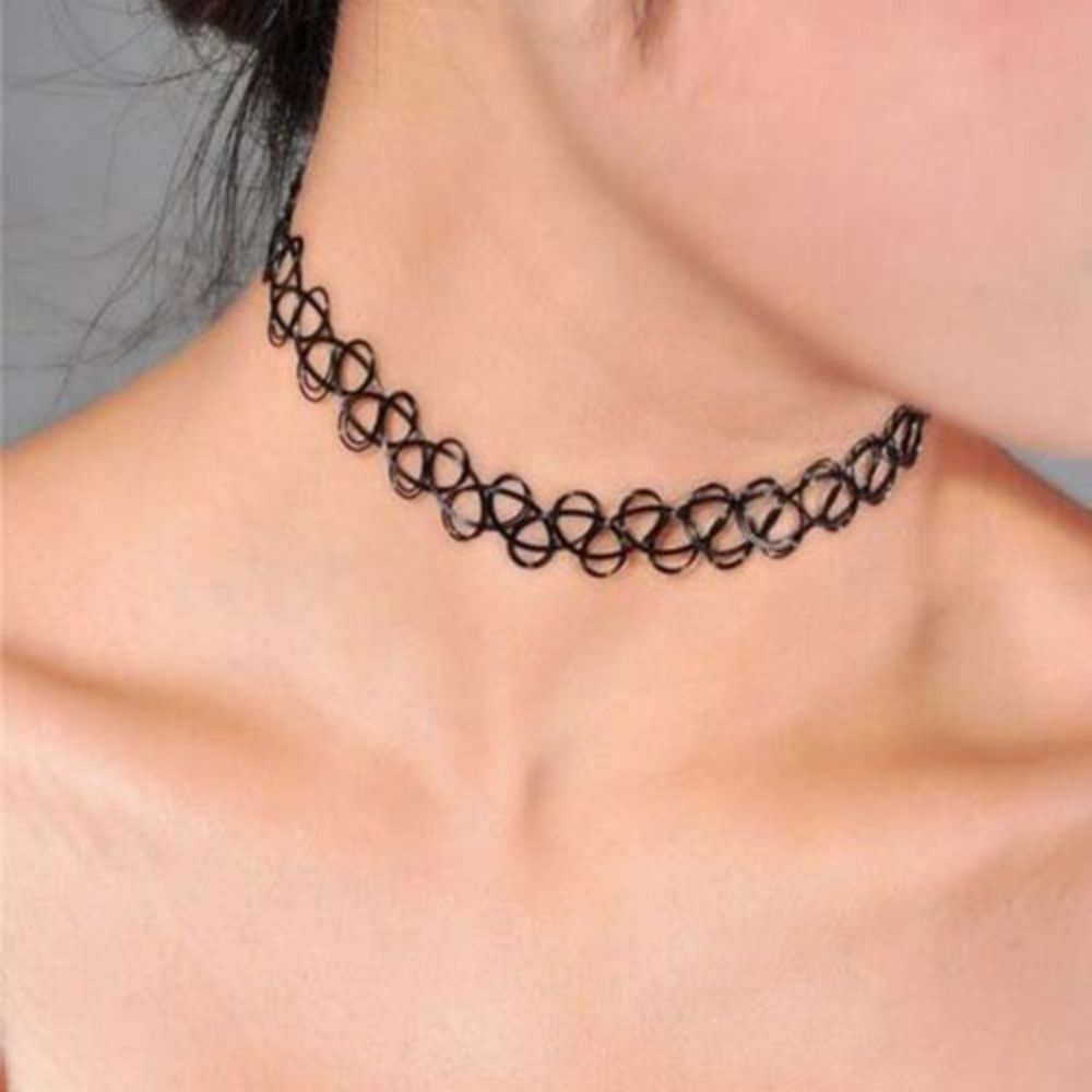 Pearl Choker Necklace Vintage - Collana con filo di pesce intrecciato