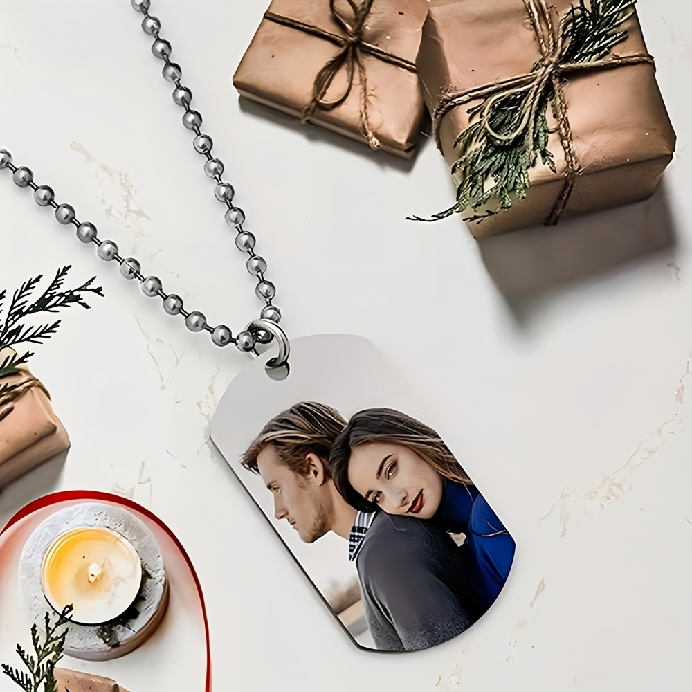 Custom Name Necklace Stainless Steel - Collana con Ciondolo Personalizzata per Uomo,
