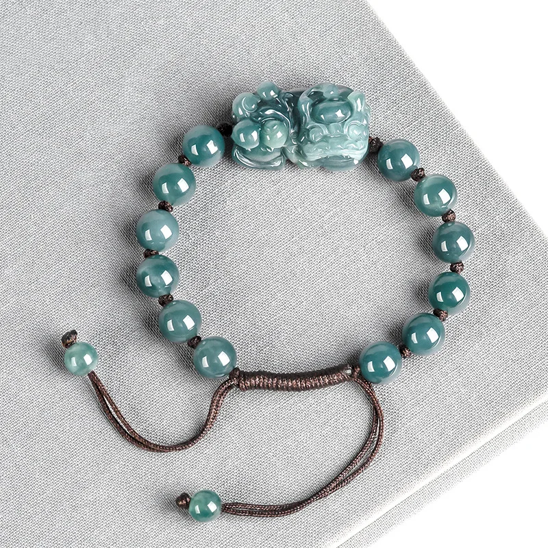 Bracelets - Birmano giadeite Pixiu bracciali Bangle Blue