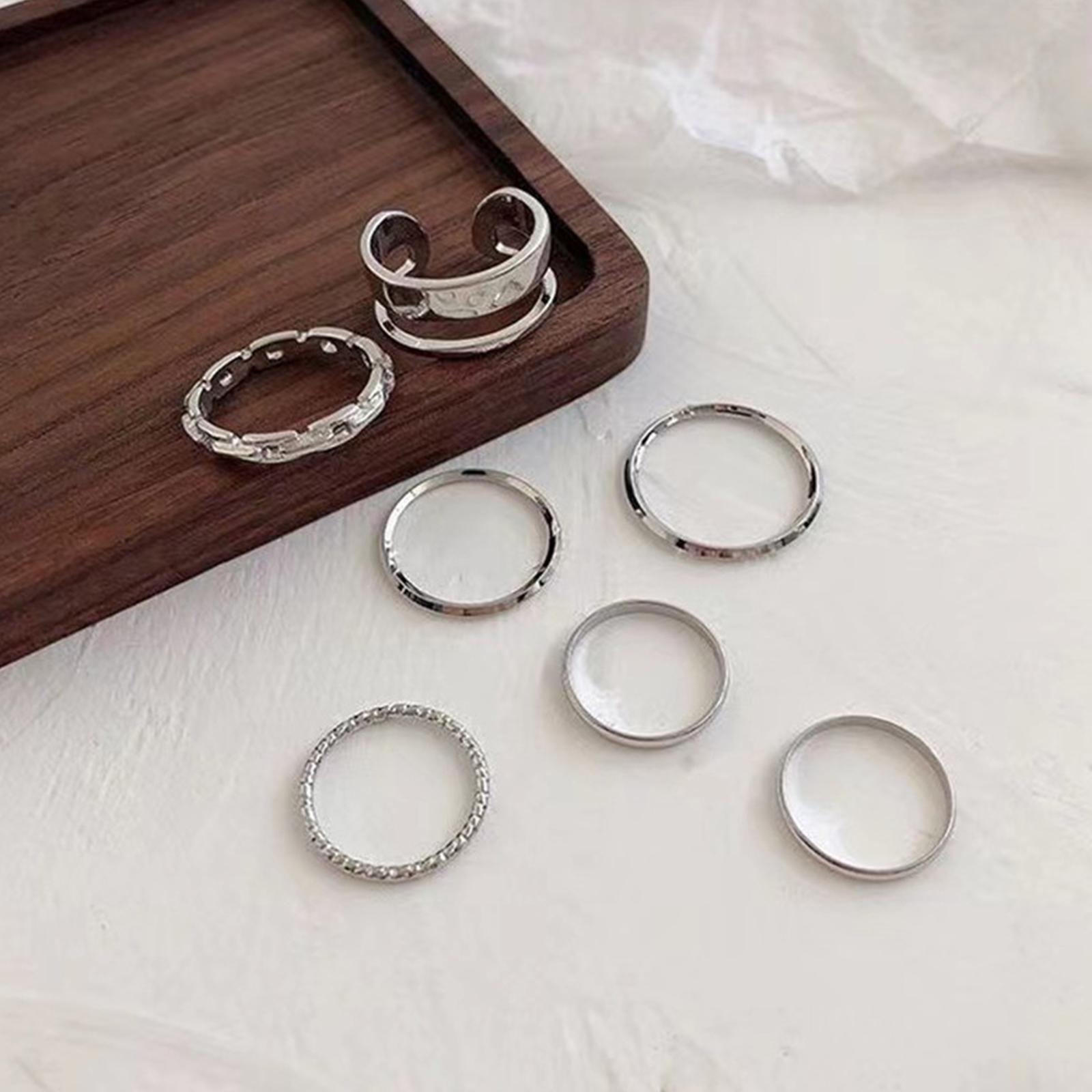 Vintage Punk Knuckle Rings Set - Set di Anelli Hip Hop da
