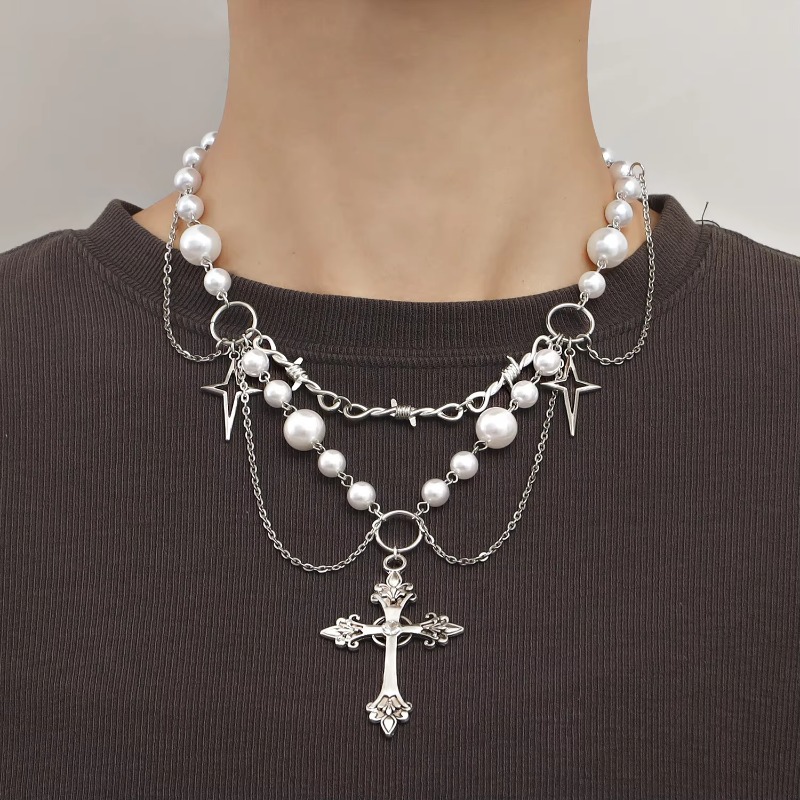 Collana con ciondolo croci pun - Pearl Choker Necklace Vintage recensione e prezzo
