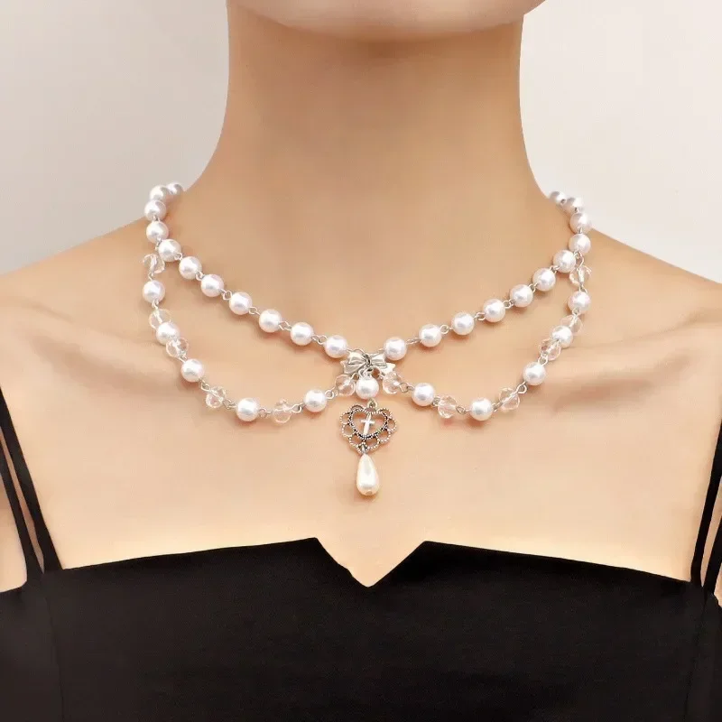 Collana con ciondolo croci pun - Pearl Choker Necklace Vintage recensione e prezzo