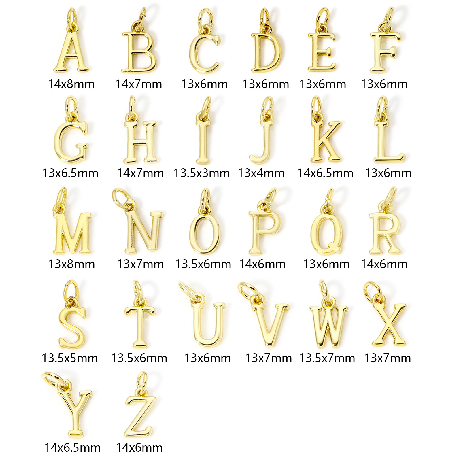 5 pezzi di ciondoli in ottone  - Initial Letter Necklace 18K Gold recensione e prezzo