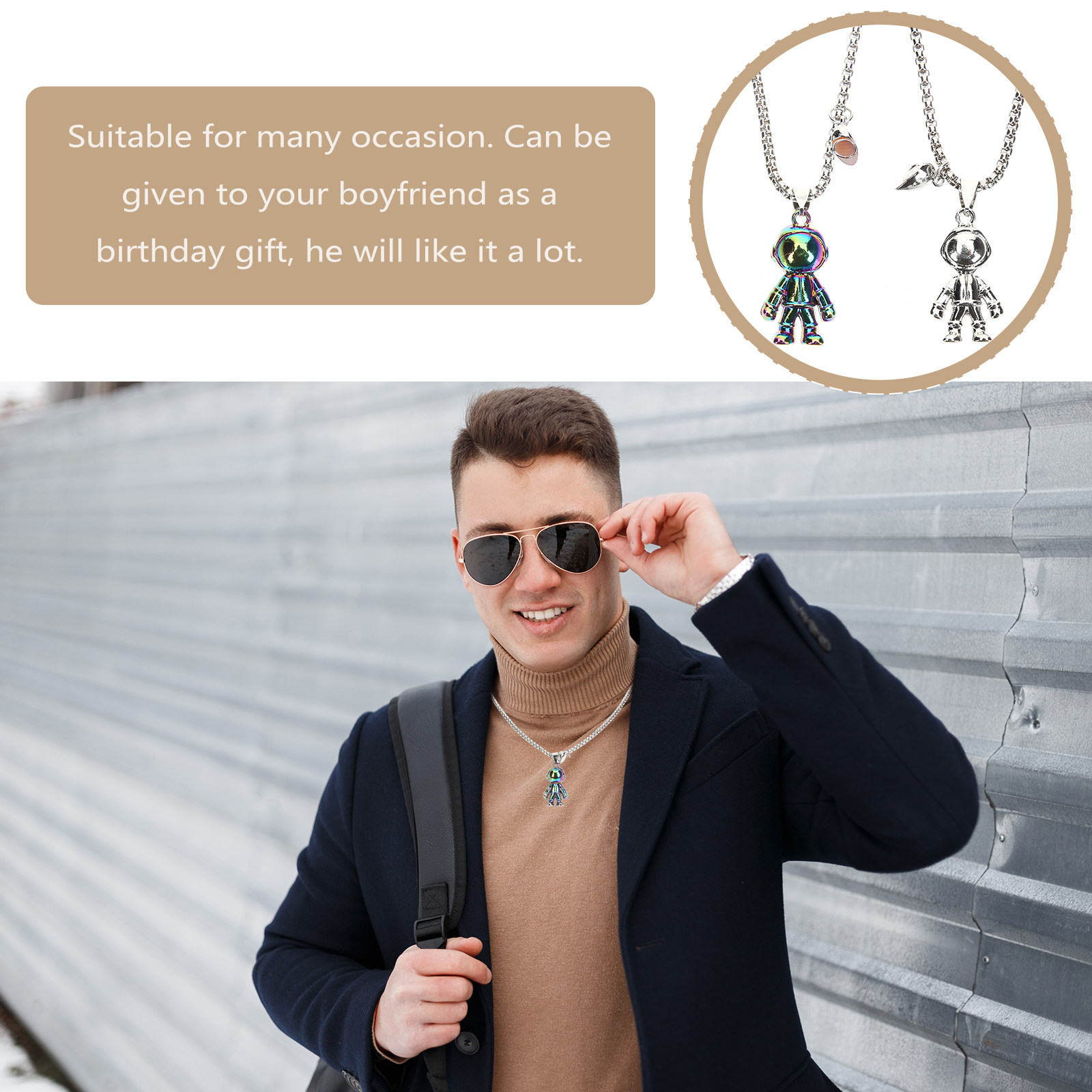 1 paio di collane coordinate p - Magnetic Couple Matching Necklaces recensione e prezzo