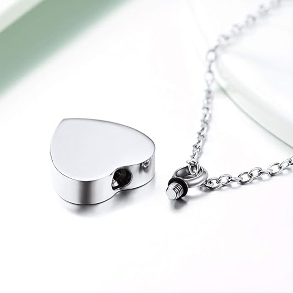 Collana con urna in acciaio in - Heart Locket Necklace Photo recensione e prezzo