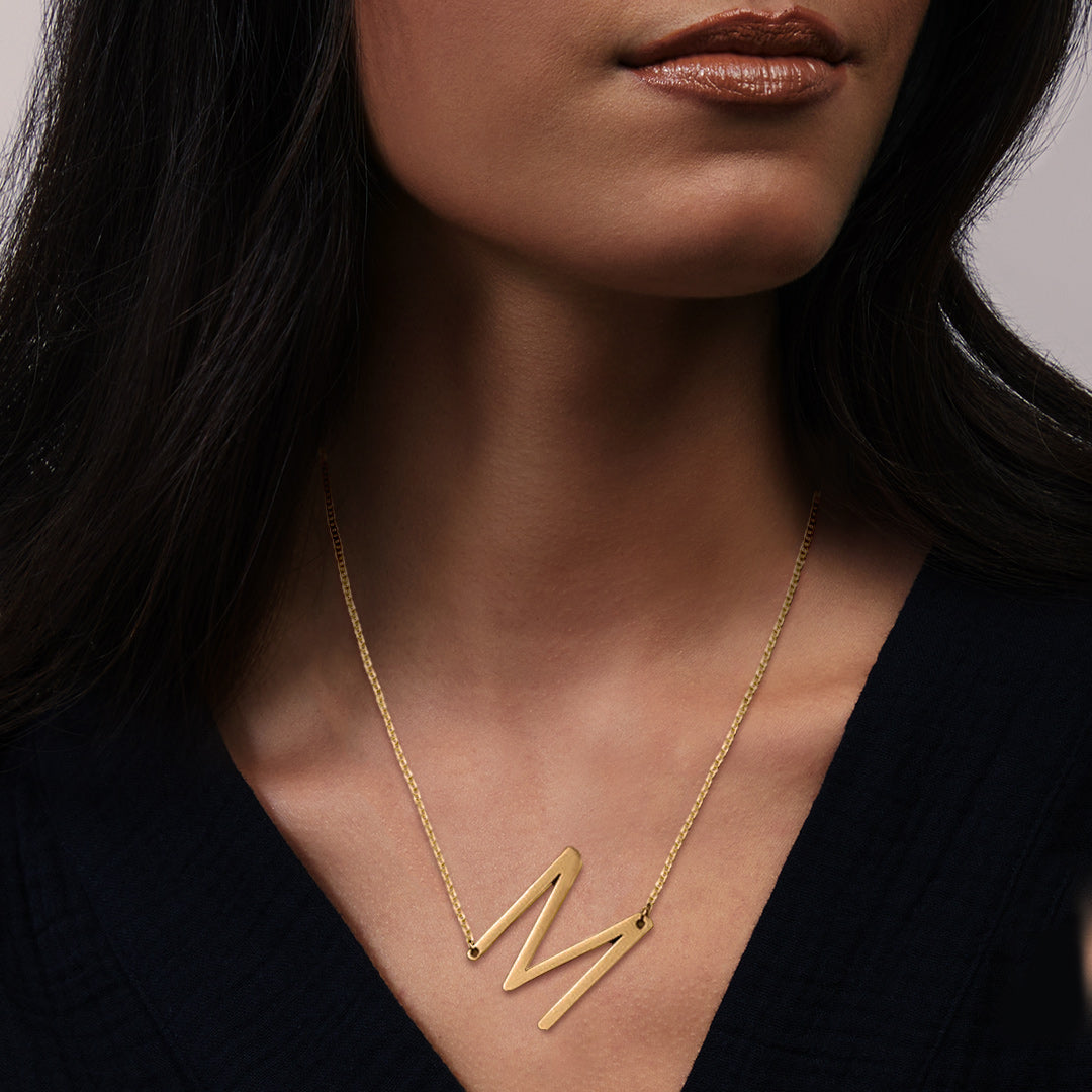 Collana con iniziale dichiaraz - Initial Letter Necklace 18K Gold recensione e prezzo