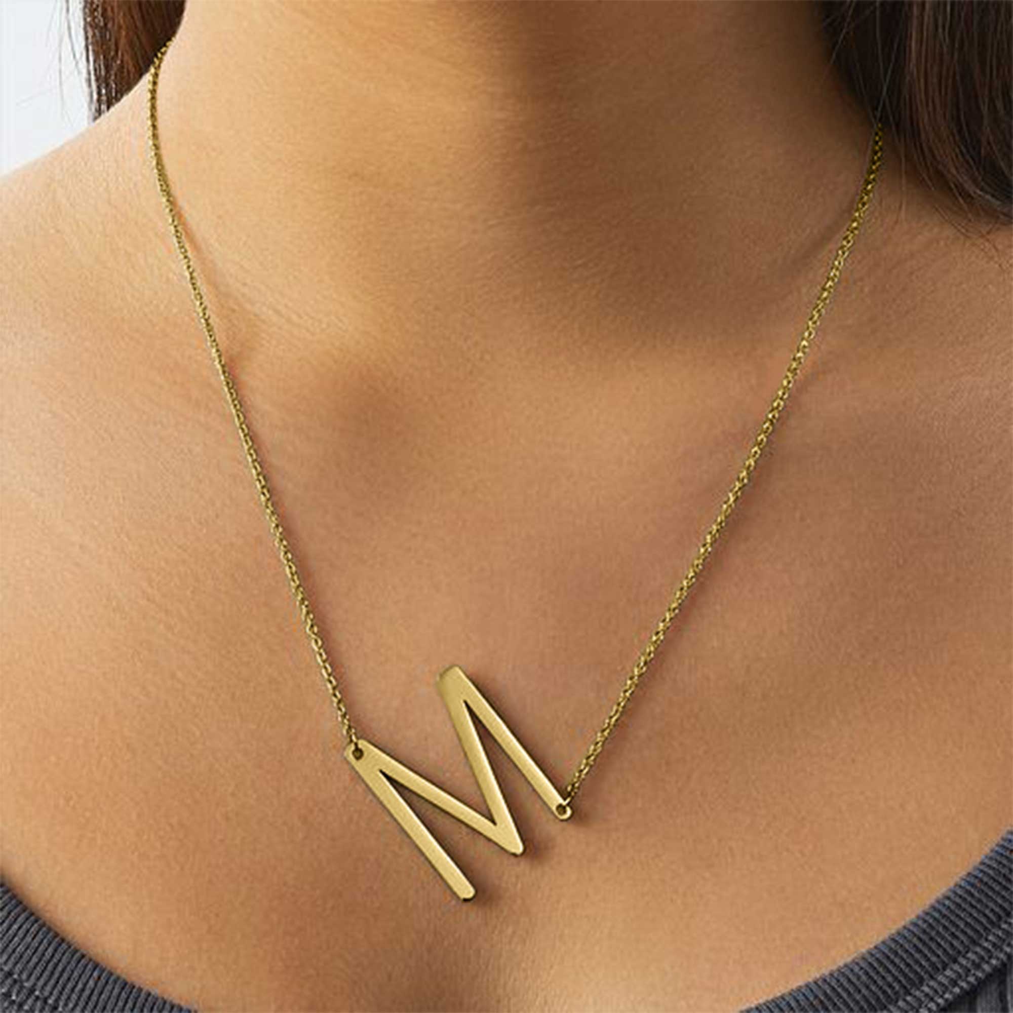 Collana con iniziale dichiaraz - Initial Letter Necklace 18K Gold recensione e prezzo