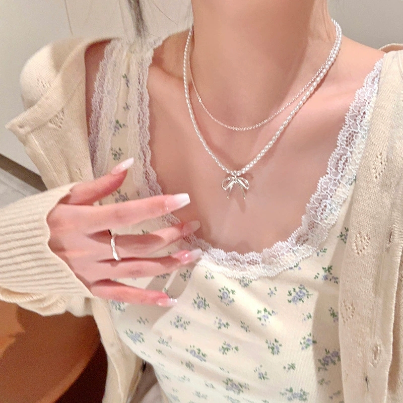 Collana girocollo a doppio str - Pearl Choker Necklace Vintage recensione e prezzo