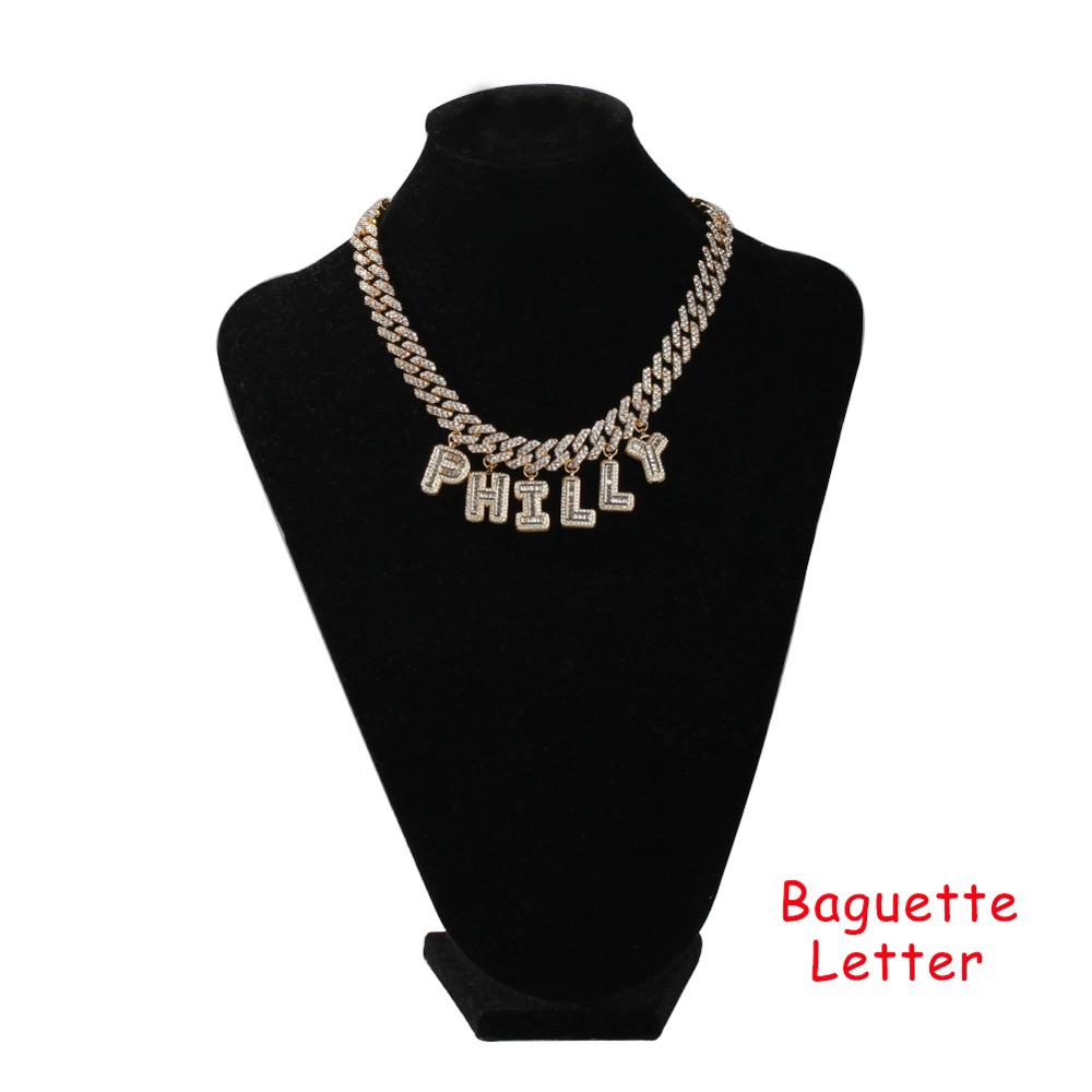 UWIN DIY Baguettecz Letter Nec - Cuban Link Chain 12Mm recensione e prezzo