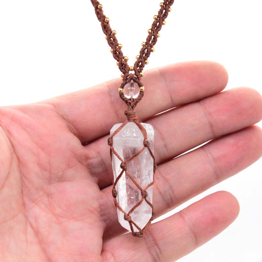 Collana con ciondolo in pietra - Crystal Pendant Necklace Natural Stone recensione e prezzo