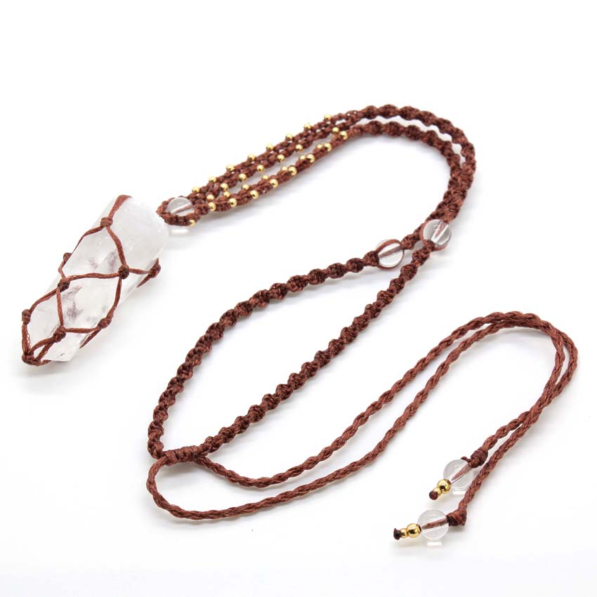 Collana con ciondolo in pietra - Crystal Pendant Necklace Natural Stone recensione e prezzo