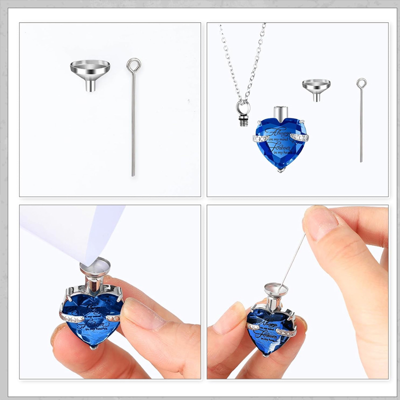 Collana con urna in 3 stili pe - Heart Locket Necklace Photo recensione e prezzo