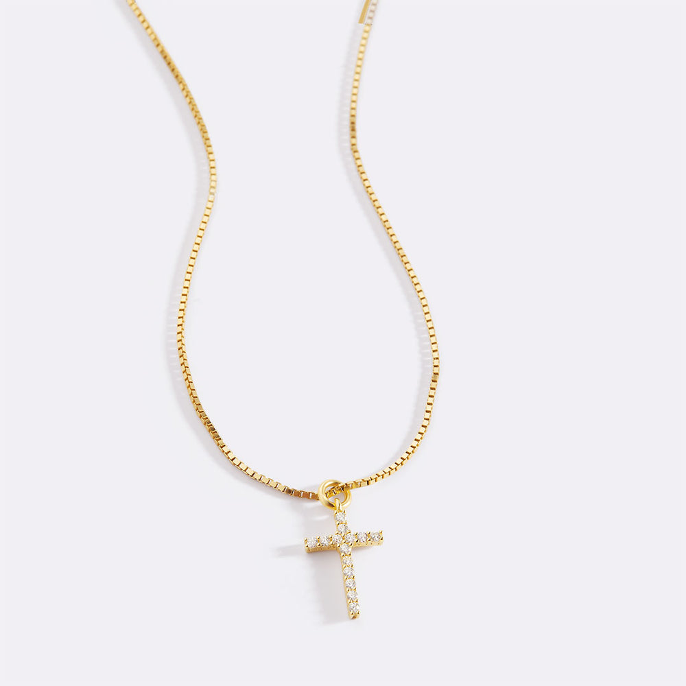 Collana con croce tempestata d - Cross Pendant Necklace Gold recensione e prezzo