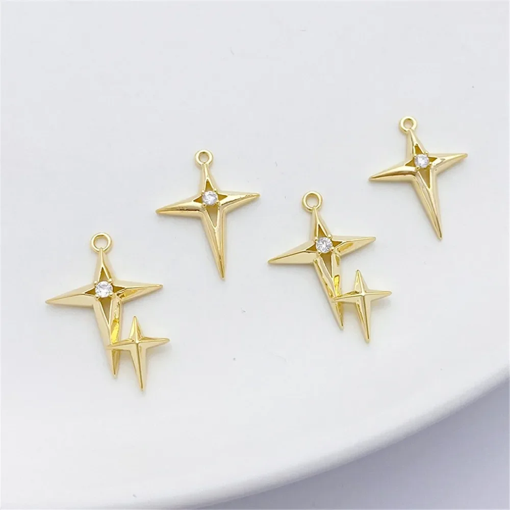 Ciondolo stella croce zircone  - Cross Pendant Necklace Gold recensione e prezzo