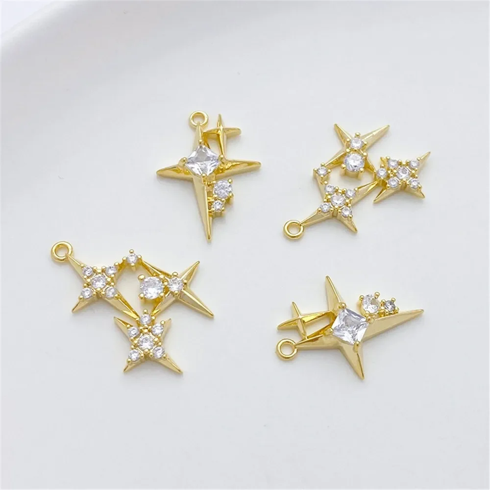 Ciondolo stella croce zircone  - Cross Pendant Necklace Gold recensione e prezzo