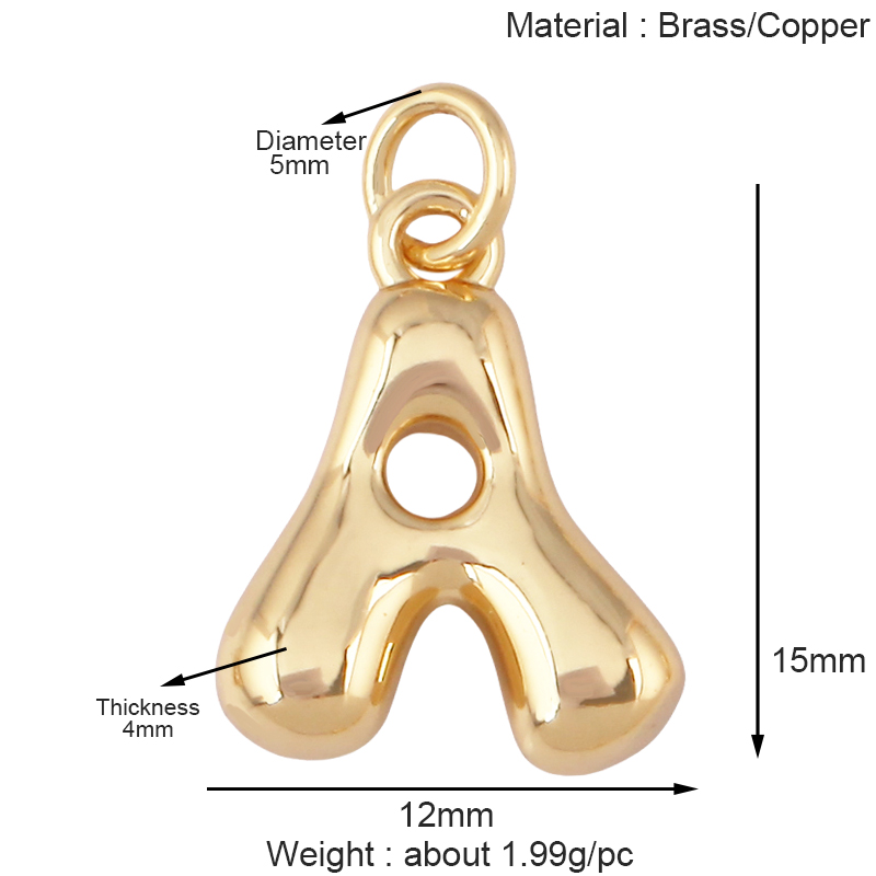 Set di 3 Ciondoli a Bolla con  - Initial Letter Necklace 18K Gold recensione e prezzo