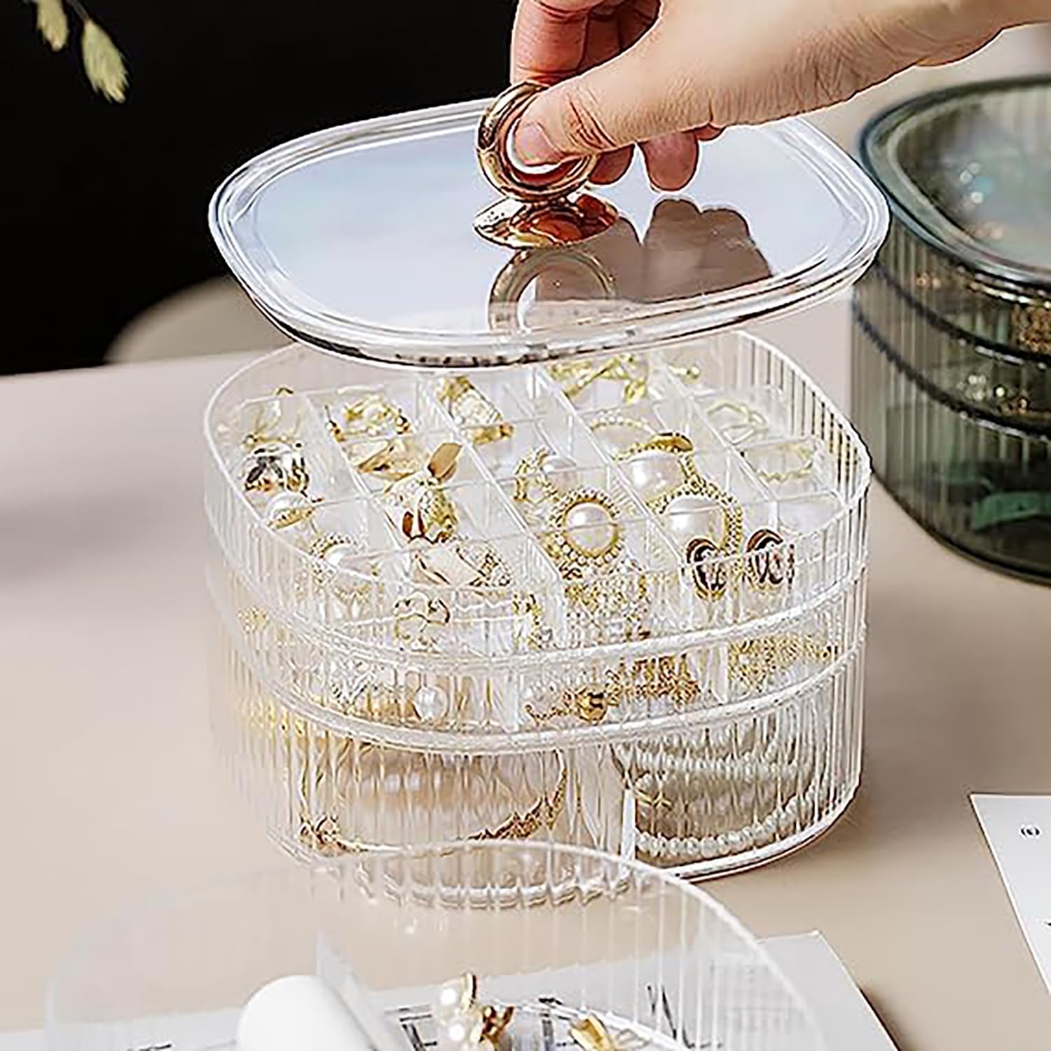 Scatola portagioie trasparente - Earrings recensione e prezzo