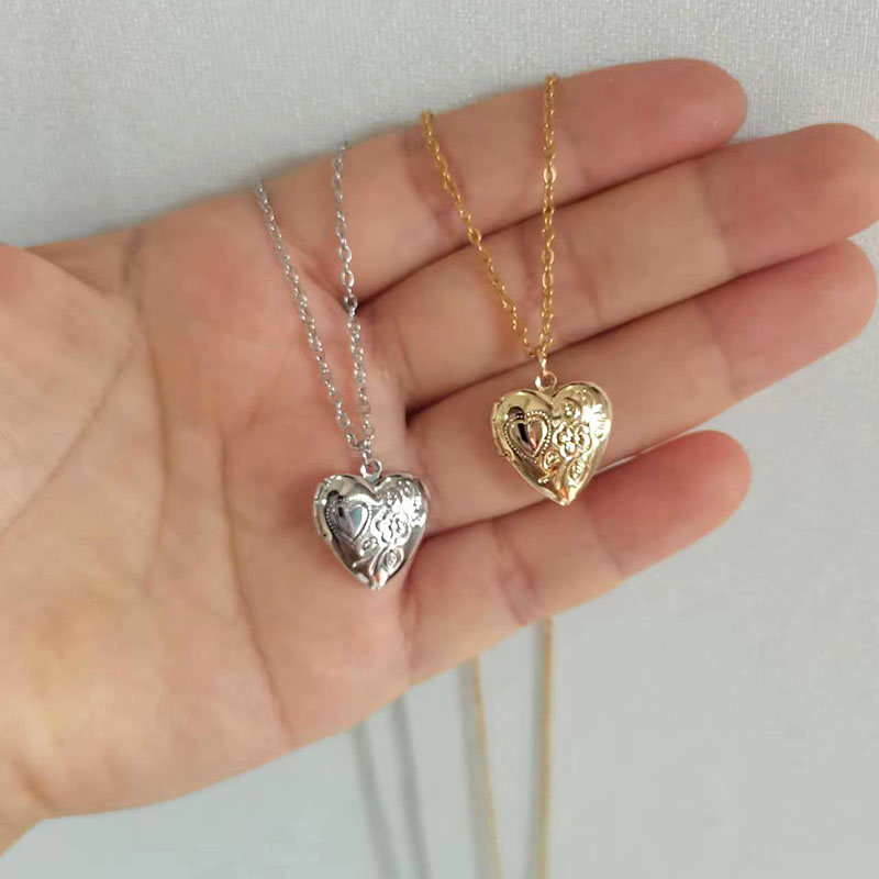 1pc Piccolo Cuore 14mm Cornice - Heart Locket Necklace Photo recensione e prezzo