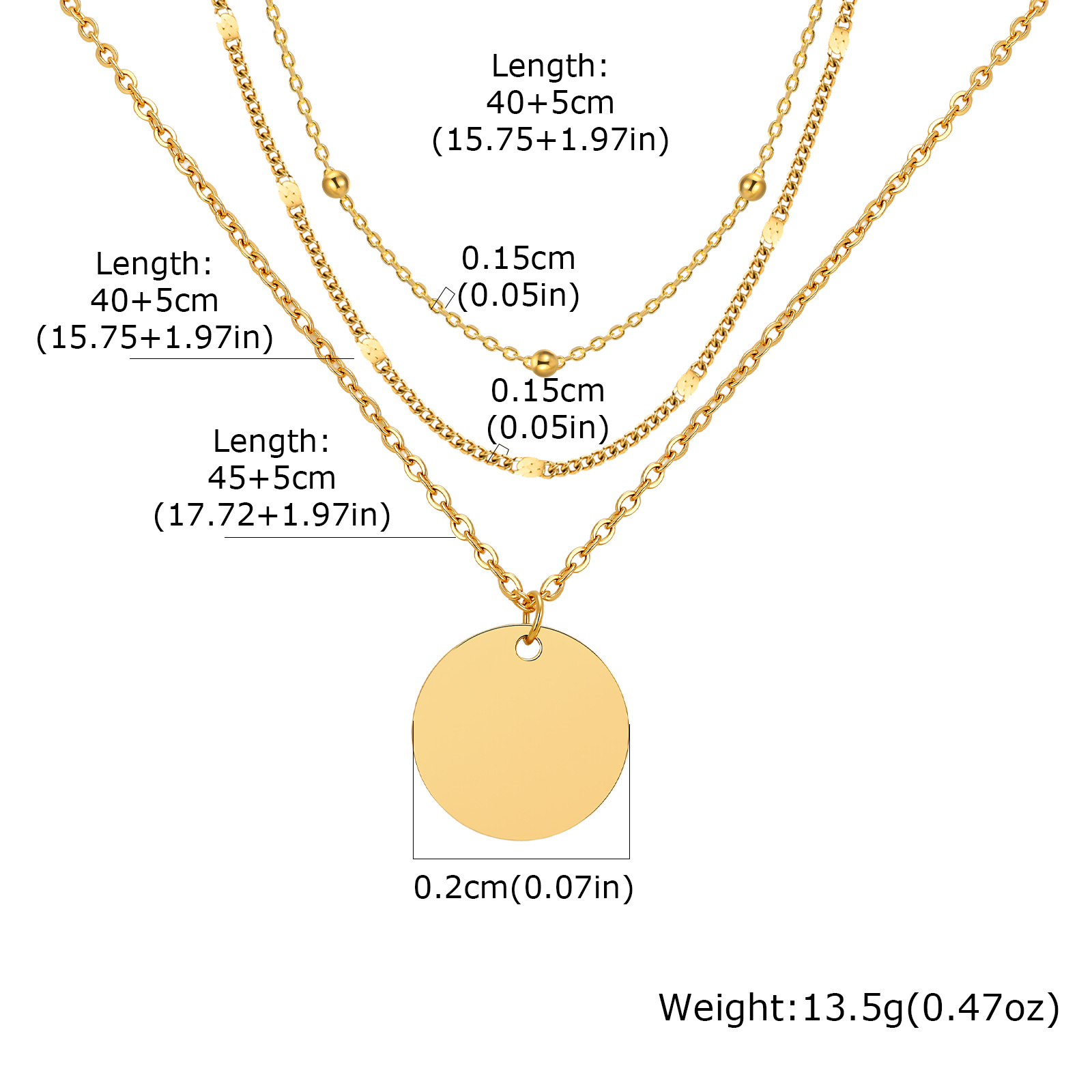 Set di Collane Stratificate in - Layered Pendant Necklace Aesthetic recensione e prezzo