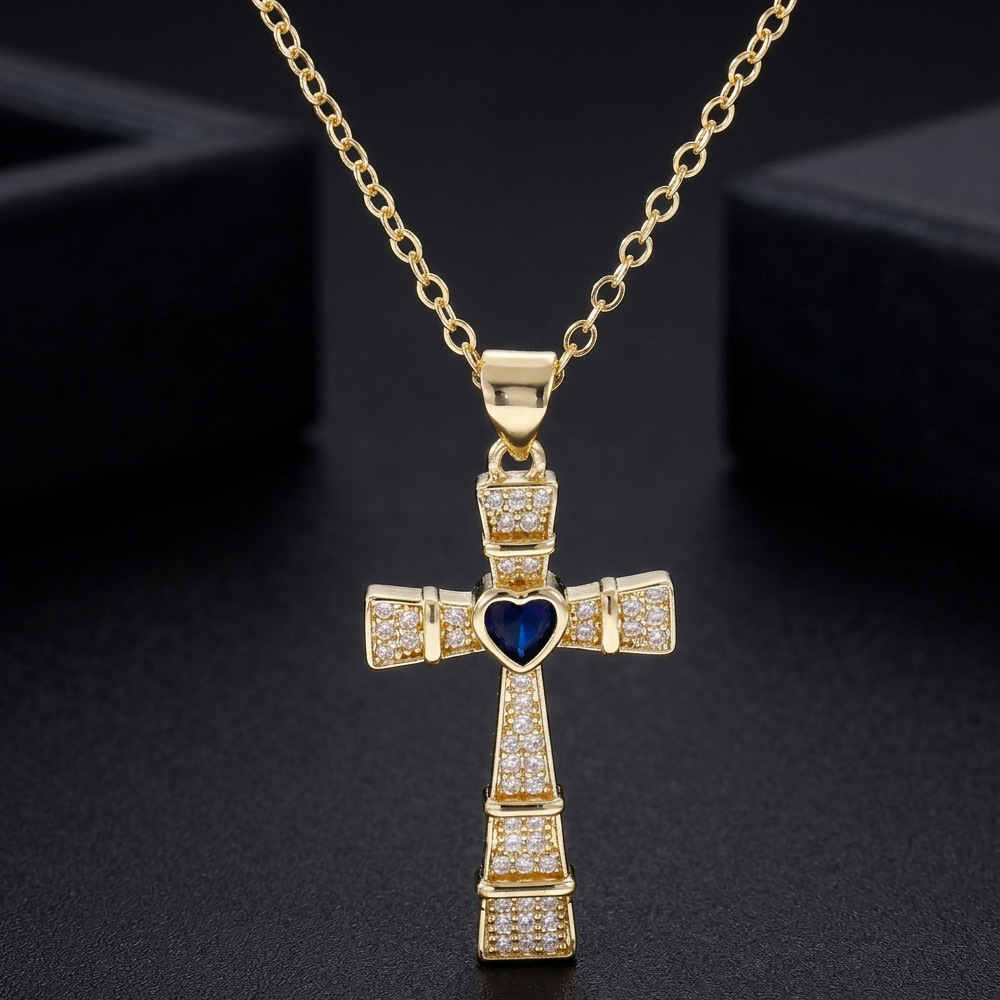 Collana con ciondolo a croce i - Cross Pendant Necklace Gold recensione e prezzo