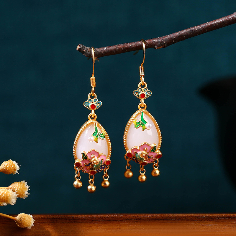 Orecchini con Fiore in Giada N - Earrings recensione e prezzo