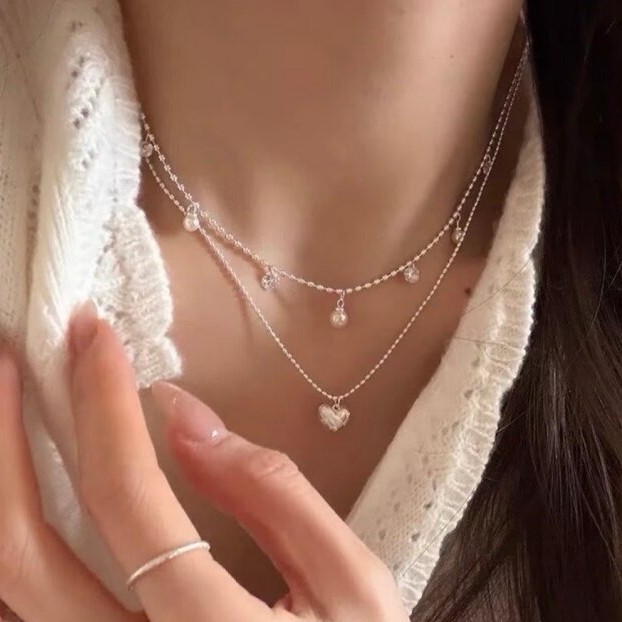 Collana a Doppio Strato con Pe - Layered Pendant Necklace Aesthetic recensione e prezzo