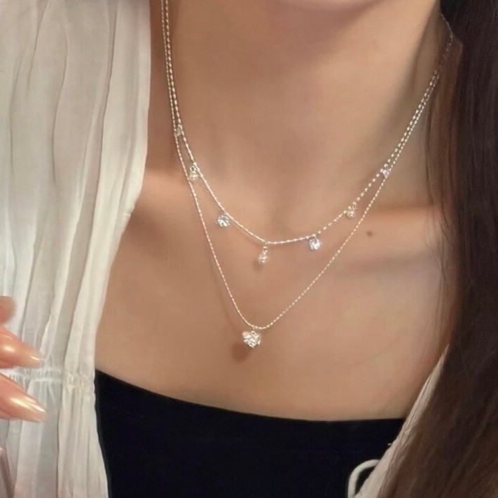Collana a Doppio Strato con Pe - Layered Pendant Necklace Aesthetic recensione e prezzo