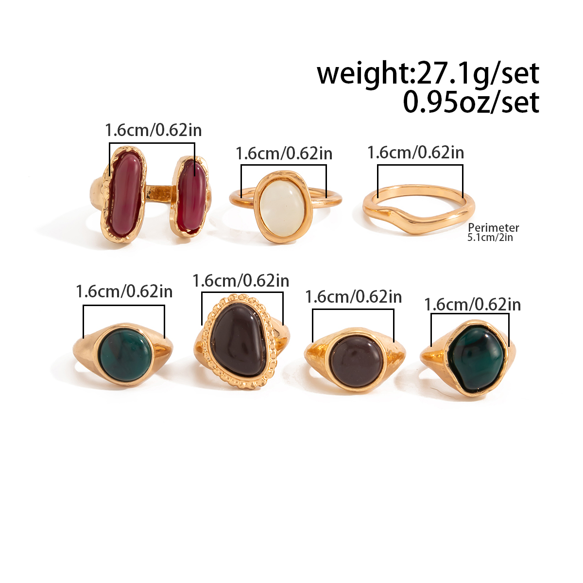 IngeSight.Z Set di 7 Anelli da - Vintage Punk Knuckle Rings Set recensione e prezzo