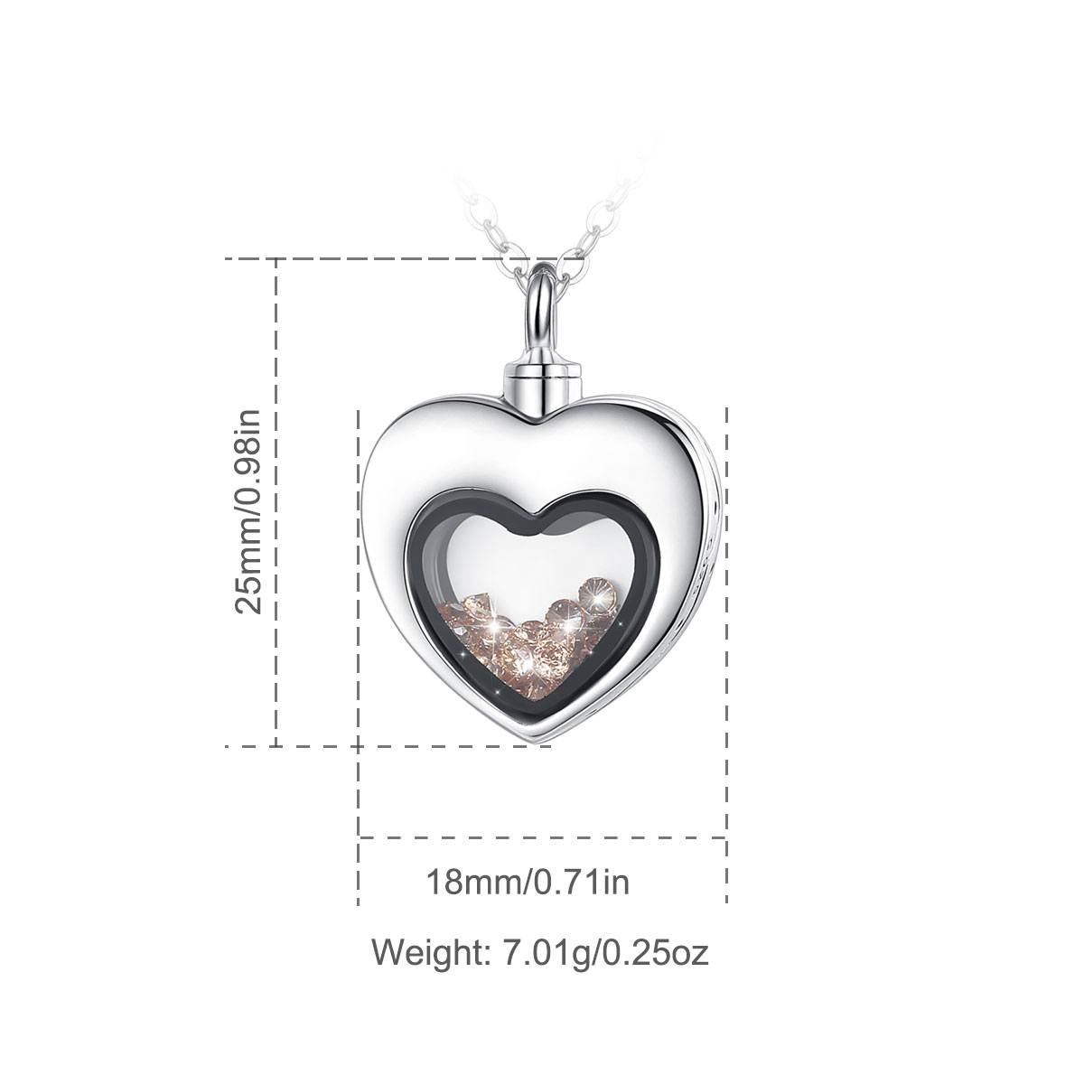 Eudora Argento sterling Cuore  - Heart Locket Necklace Photo recensione e prezzo